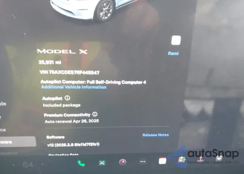 2024 Tesla Model X Long Range from USA, damaged, VIN 7SAXCDE57RF445547